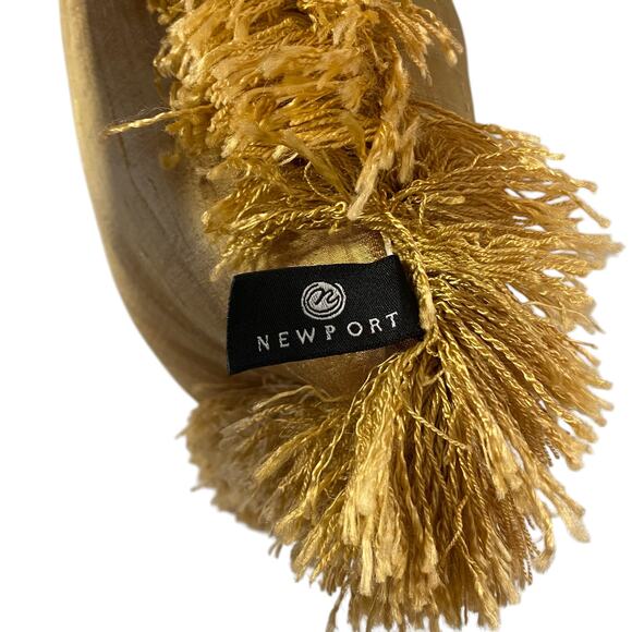 Newport Raw Silk Decorative Pillow with Fringe - Picture 3 of 10